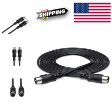 Professional 3 Foot MIDI Cable with Nickel-Plated Connectors for Reliable Signal