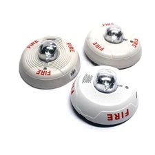 (Lot of 3) System Sensor 12/24VDC Strobe and Fire Alarms SCW, PC2W and PC2WL