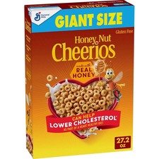 Honey Nut Cheerios, Heart Healthy Gluten Free Breakfast Cereal with Whole Grain