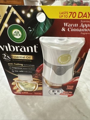 Air Wick Vibrant Air Freshener Plug In Starter Kit Warm Apple & Cinnamon Airwick