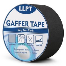 LLPT Gaffers Tape Black 2" x 16.5 Yards Matte Non x Yds,