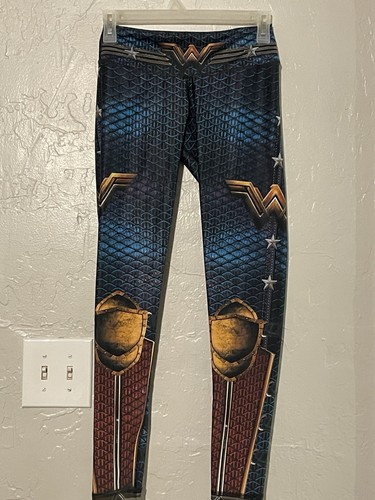 Superhero Leggings Wonder Woman Drakon Style Leggings For Yoga & Pilates OSFM - Picture 1 of 4