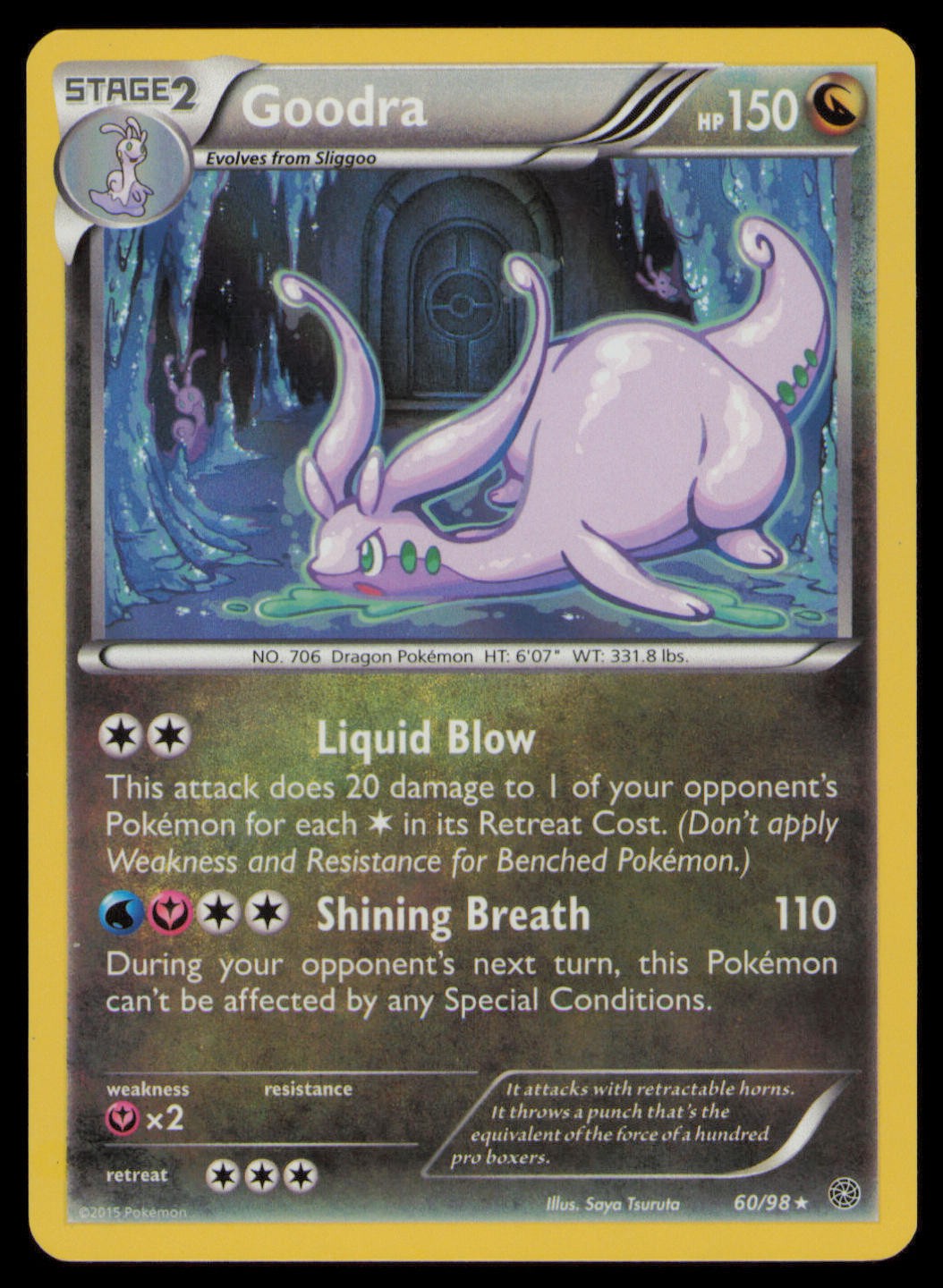 Goodra 60/98 Holo Rare Ancient Origins Pokemon Holo Near Mint