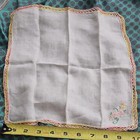 Lot of 3 Vintage White Lace Trim Handkerchiefs w/ Floral Embroidery - Lace — photo 9