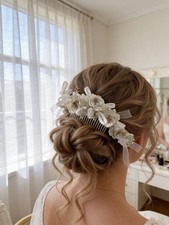 18. HAARKAMM NP119Euro Blumen Glitzersteine Hochzeit Event Fascinator OAKLAND