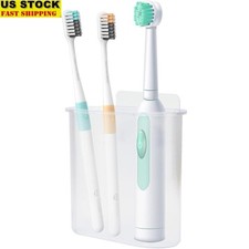 Wall Mounted Toothbrush Holder Damage Free Installation Bathroom Organizer New