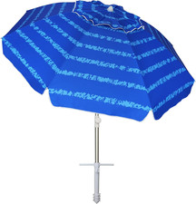 Beach Umbrellas for Sand Heavy Duty Wind Portable, 6.5 Ft Beach Umbrella with Sa