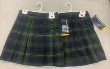 2French Toast Pleated Plaid Skirt Green Navy School Girl Uniform Women  s Size 8