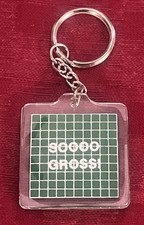 Vintage Soooo Gross Acrylic Silver Tone Key Chain 