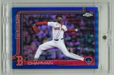 Aroldis Chapman 2025 Topps Chrome Update #USC-191 True Blue Refractors /150