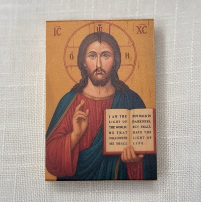 Pocket Icon - Christ the Teacher Wooden Icon