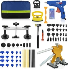 75pc Auto Body Dent Repair Removal Tool Kit Car Puller Gold Lifter Bridge Puller