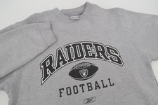 Vintage Oakland Raiders Football Crewneck Sweatshirt Big Logo Mens Medium Tall