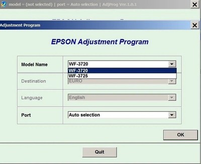 Epson WF3720, WF3725 EURO Ink Pad Counter Reset Pendrive