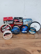 Lot of 9 Assorted Fishing Line Berkley - Magnaflex - Gudebrod South Bend