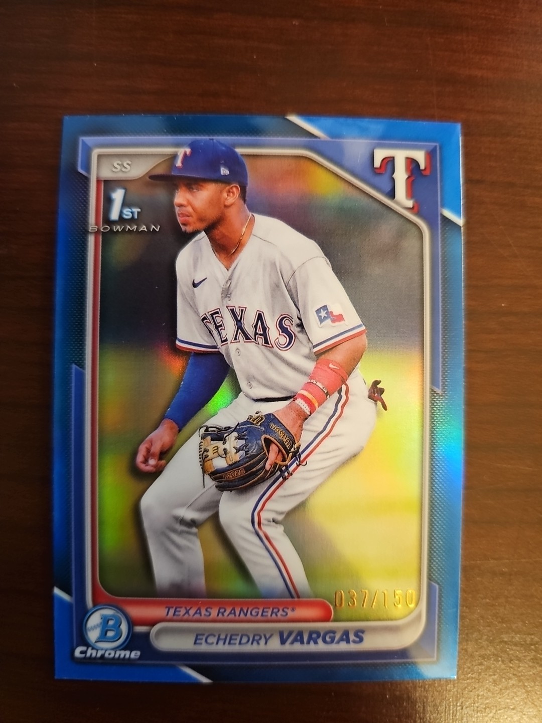 2024 Bowman Chrome - Prospects Echedry Vargas #BCP-163 Blue Refractor /150 (RC)