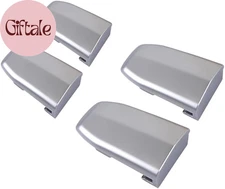 4 PCS Silver Exterior Door Handle Cap Trim Lock Cylinder Cover Compatible with C