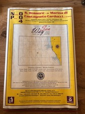 Carta Nautica Way Sea  NP 004 Da Collezione Costa Toscana Impermeabile