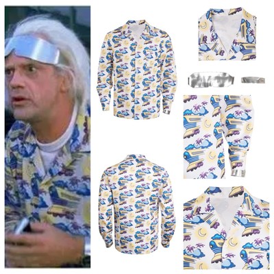 Back to the Future: Doc Brown Cosplay T-shirt Halloween Carnival Party Suit