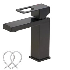 Black Bathroom Faucet, Modern Bathroom Sink Faucet Hole Single Handle,Lead-Fr...