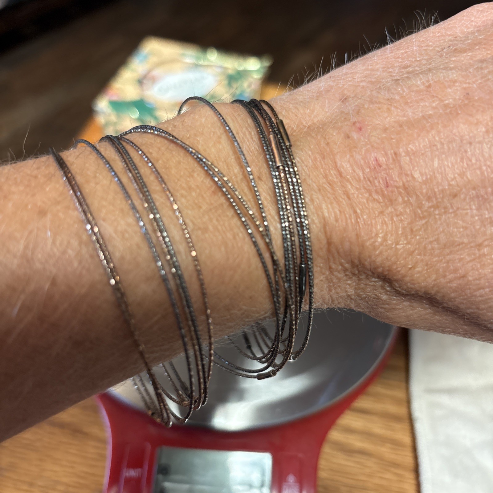 Tri Colored Stackable Sterling Silver 925 Bangle … - image 3