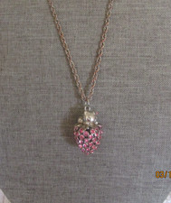 2008 Sanrio Limited Edition Hello Kitty Strawberry Crystal Necklace 15 Inches