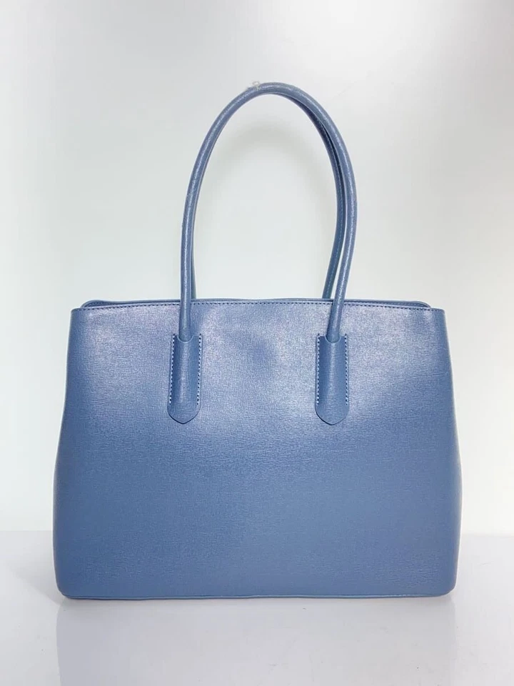 FURLA Leather Tote Bag in Blue - Image 3 of 4