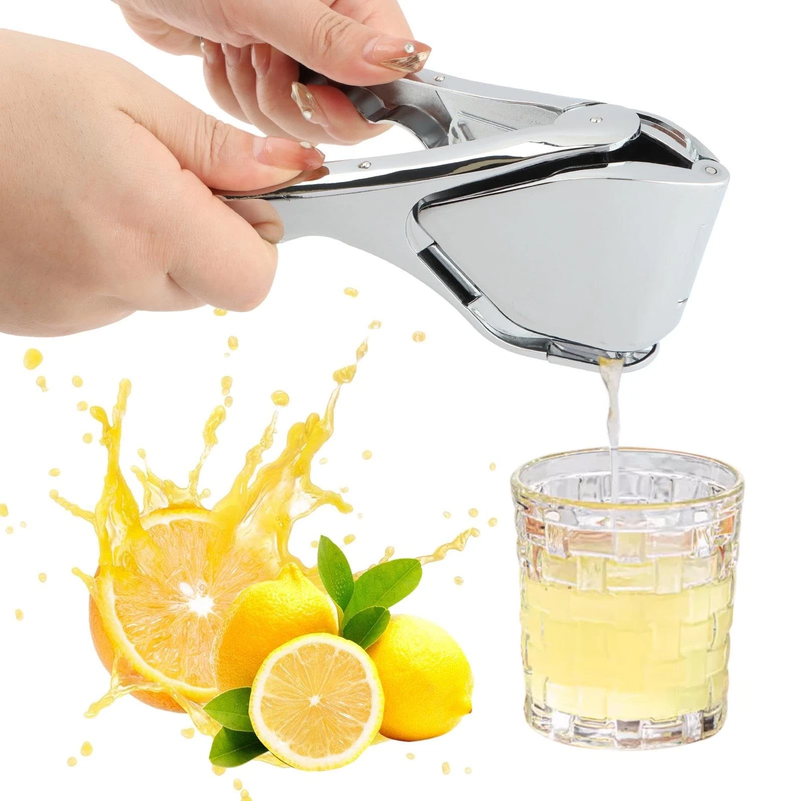 Stainless Steel Lemon Juicer, Manual Lemon Squeezer Handheld Citrus Squeezer ...