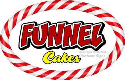 Funnel Cakes DECAL Food Concession Vinyl Sign Sticker so  (Choose Size)