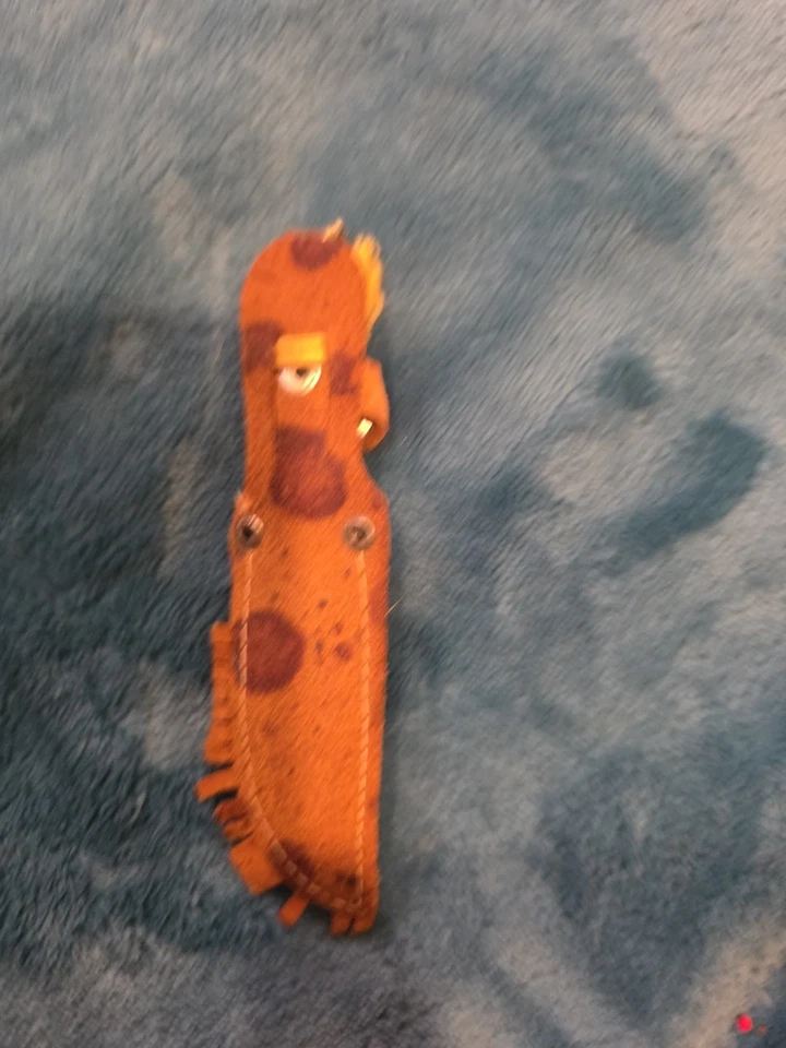 Funda de cuero con cuentas en miniatura con cuchillo de 4,5 pulgadas Foto 2 de 4