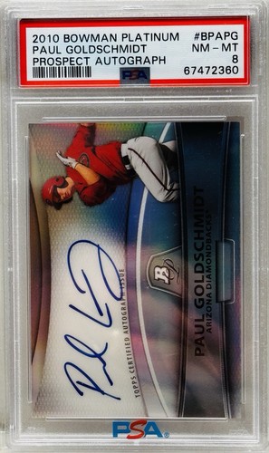 Paul Goldschmidt [Refractor] #BPAPG 2010 Bowman Platinum Prospect Autograph card