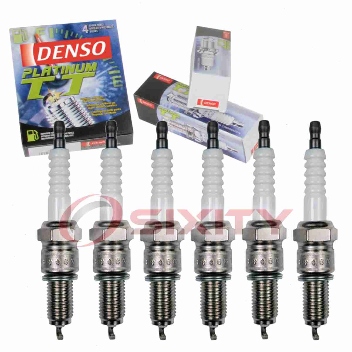 6 pc Denso Platinum TT Spark Plugs for 1979-1983 Nissan 280ZX 2.8L L6 vt
