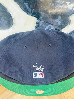 激レア！THE CAP × New Era® UPSIDE DOWN 7 3/8 New Era Upside Down Logo Atlanta Braves Fitted Rare 7 3/8