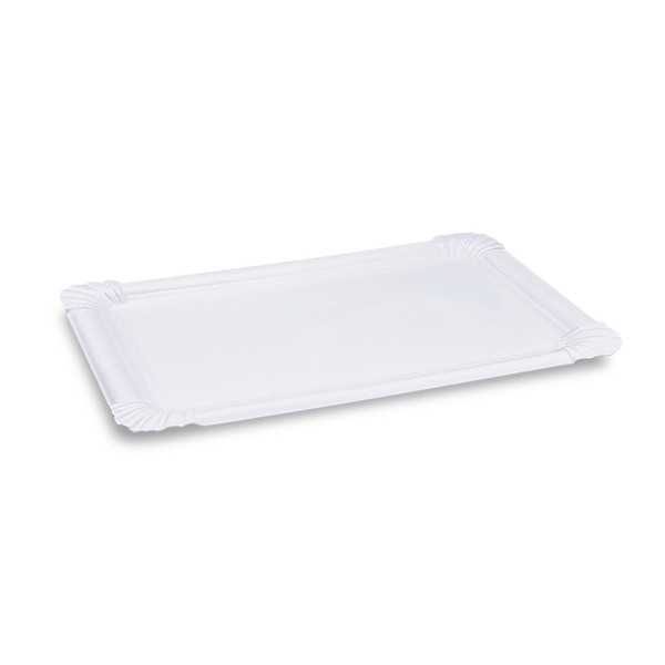 125X Bionature Pappteller Aus Frischfaser 19 X 33 Cm Fettdicht Weiß-image