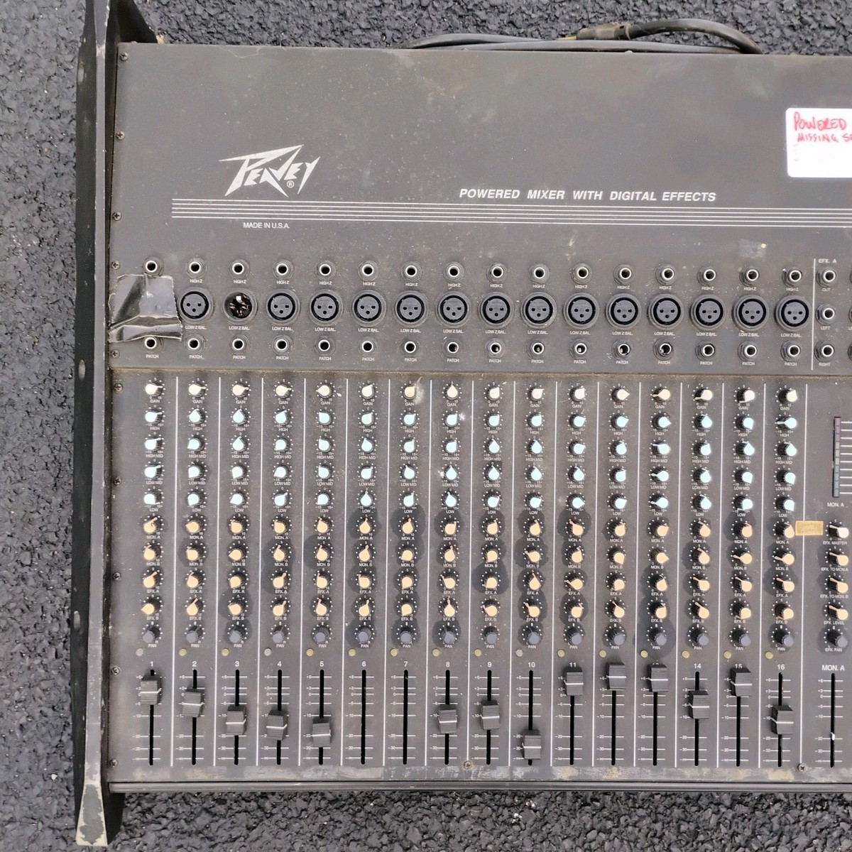 Peavey XR 1600D Powered Stereo Mixing System Untested AS-IS PARTS