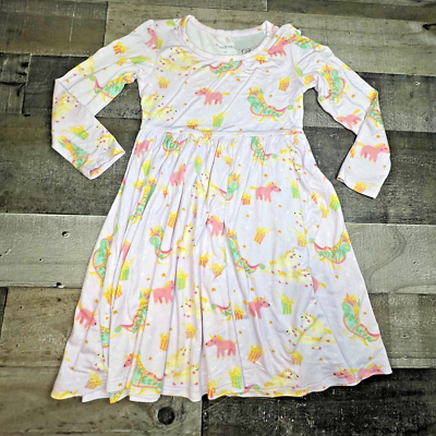 POSH PEANUT Glitterville Christmas Dress Twirl 2T Unicorns Presents Sleigh  EUC | eBay