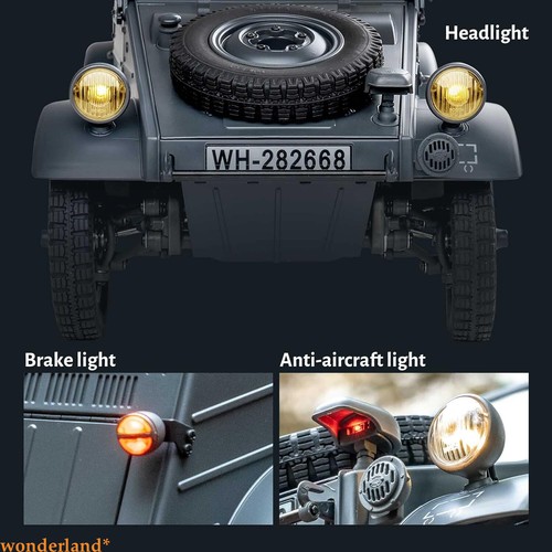 RocHobby 1/12 RC Crawler Kubelwagen Tipo 82 Modello Auto RC 8 Km/h Telecomando - Foto 5 di 8