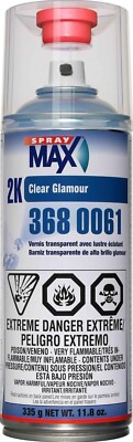 SPRAYMAX 2K GLAMOUR HIGH GLOSS CLEAR SPRAY CAN 3680061 AEROSOL SPRAY MAX
