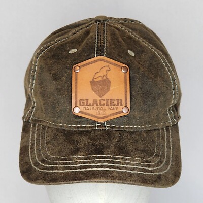 Glacier National Park 1910 Patch Brown Adjustable Strap Hat by Port Authority