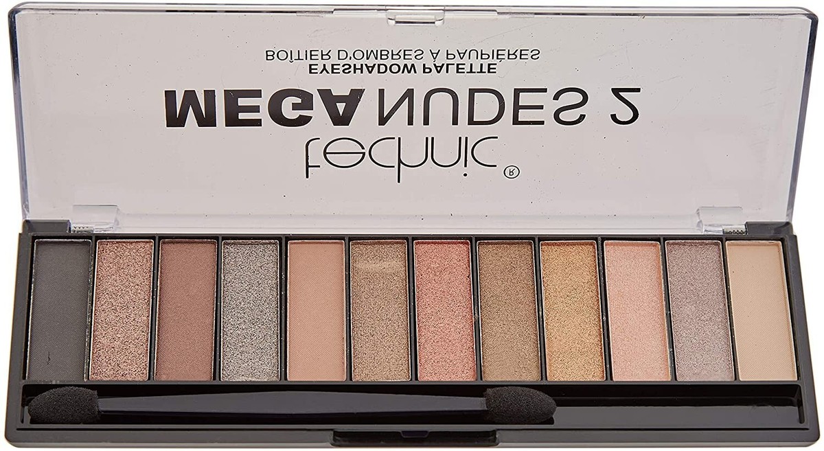 Technic Mega Nudes 2 Lidschatten Palette – 12 Hochpigmentierte Farbtöne