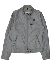 Blauer Womens Utility Jacket Uk 14 Large Blue Polyester Ab04