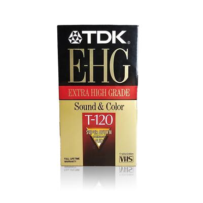  TDK EHG Extra High Grade T-120 Blank VHS Tapes, NEW SEALED!