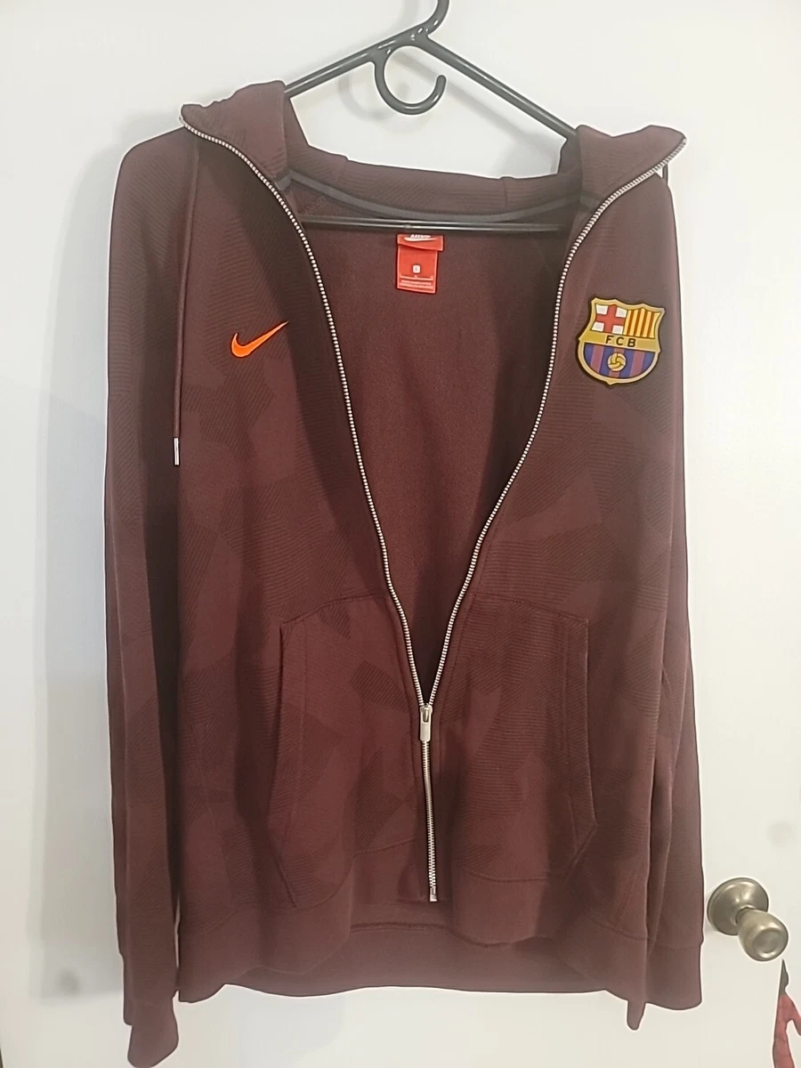 ★90s FC Barcelona Nike ジャージ Lサイズ ブラウン Nike FC Barcelona Full Zip Hoodie & Camo Pants Set Mens L Maroon
