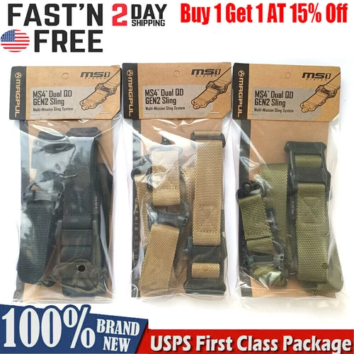 Magpul MS4 DUAL QD Multi-Mission 2 Point Sling MAG518 - Black-COYOTE-Green USA - Picture 1 of 8