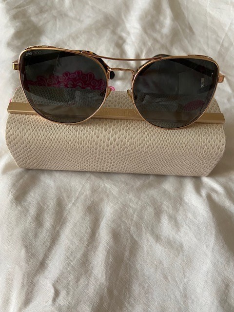 Jimmy Choo Sheenas Square Sunglasses Brown/Gold 58mm | eBay display picture 1
