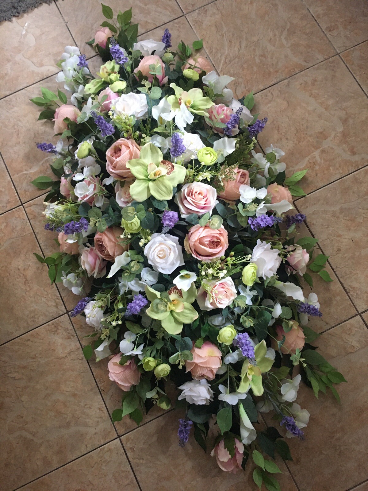 4ft Double Ended Artificial Coffin Spray Funeral Flowers eBay