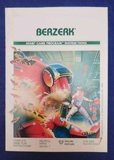 VINTAGE 1982 BERZERK ATARI GAME PROGRAM INSTR...