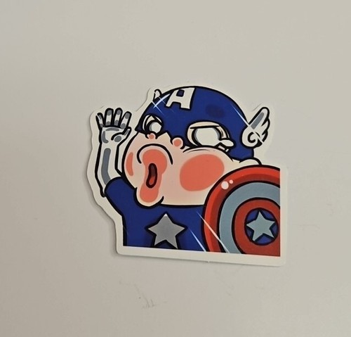 Captain America Character Head Against Window Sticker Vinyl Decal Waterproof - Picture 4 of 4