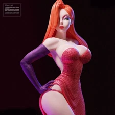 1:24 75mm resin figure model Elegant and Sexy Jessica Unassembled unpainted