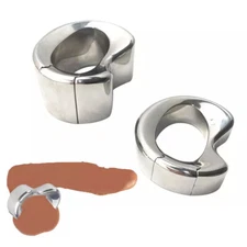 Men Metal Stainless Steel Ring Scrotum Ball Penis Stretcher Enhancer Adjustable